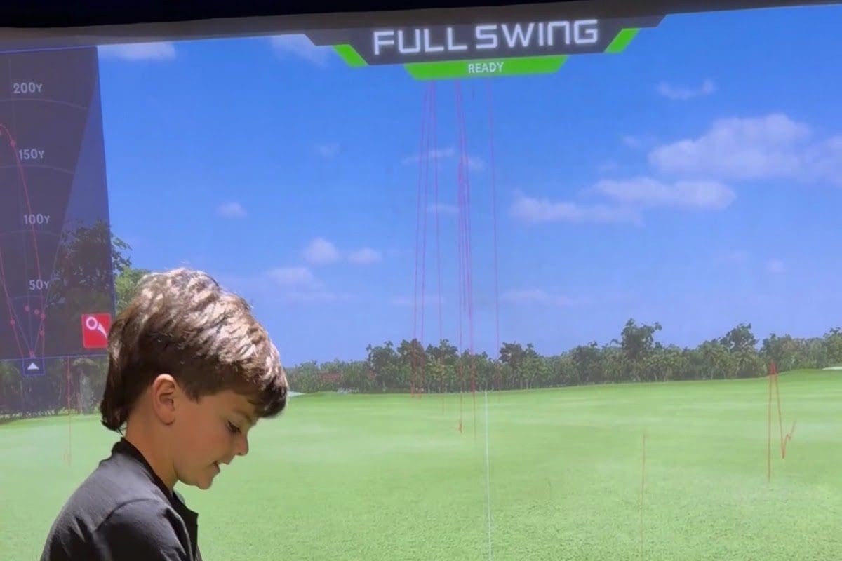 Golf simulator bay at The Back Nine Golf | St George, UT - River Rd in St. George