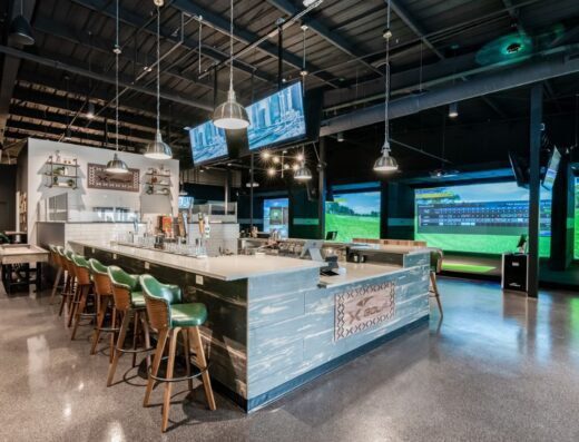 Inside X-Golf Appleton - indoor golf simulator venue
