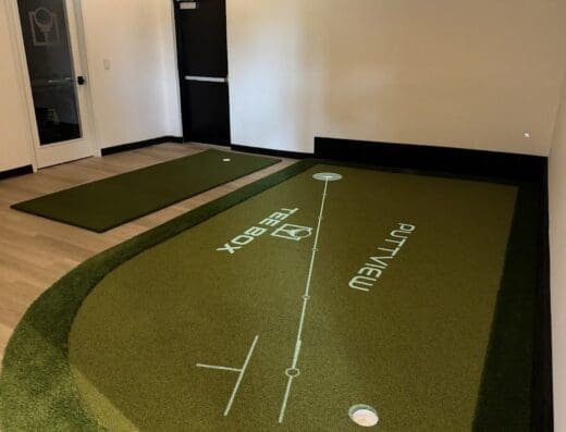 The PuttView putting green room at Tee Box Delray in Delray Beach, FL